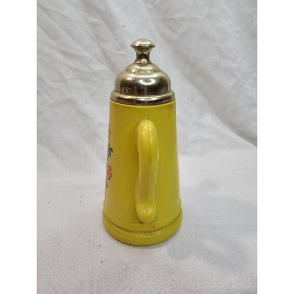 Avon Foam Bath Oil Empty Bottle Koffee Klatch Lilac Yellow Coffee Pot 5 Fl Oz - Picture 3 of 10